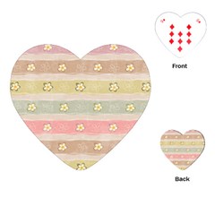 Stripes Floral Designs Playing Cards Single Design (heart)