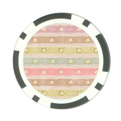 Stripes Floral Designs Poker Chip Card Guard by designsbymallika