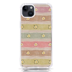 Stripes Floral Designs Iphone 14 Plus Tpu Uv Print Case by designsbymallika