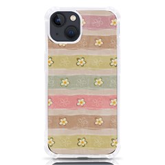 Stripes Floral Designs Iphone 13 Tpu Uv Print Case by designsbymallika