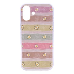 Stripes Floral Designs Iphone 16 Pro Tpu Uv Print Case by designsbymallika