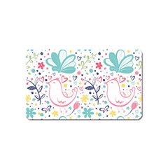 Cute Bird Pattern Magnet (name Card) by designsbymallika