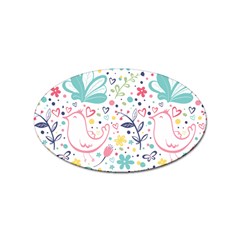 Cute Bird Pattern Sticker Oval (10 Pack) by designsbymallika