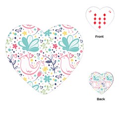 Cute Bird Pattern Playing Cards Single Design (heart)