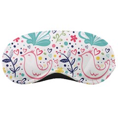 Cute Bird Pattern Sleep Mask by designsbymallika