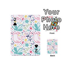 Cute Bird Pattern Playing Cards 54 Designs (mini)