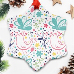 Cute Bird Pattern Ornament (snowflake)