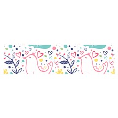 Cute Bird Pattern Oblong Satin Scarf (16  X 60 ) by designsbymallika