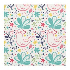 Cute Bird Pattern Banner And Sign 3  X 3  by designsbymallika