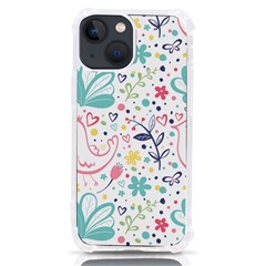 Cute Bird Pattern Iphone 13 Mini Tpu Uv Print Case by designsbymallika