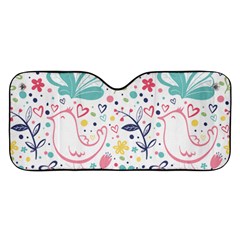 Cute Bird Pattern Car Windshield Sunshade by designsbymallika