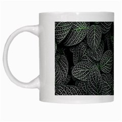 Leaves Plant Foliage Green White Mug by Cemarart