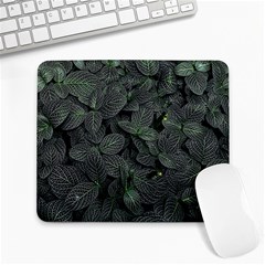 Leaves Plant Foliage Green Large Mousepad by Cemarart