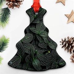 Leaves Plant Foliage Green Christmas Tree Ornament (two Sides)