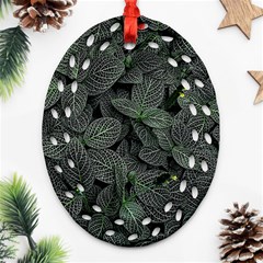 Leaves Plant Foliage Green Ornament (oval Filigree)