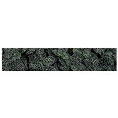 Leaves Plant Foliage Green Small Premium Plush Fleece Scarf