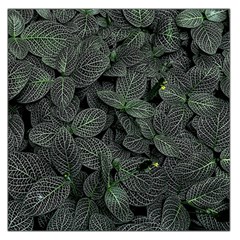 Leaves Plant Foliage Green Square Satin Scarf (36  X 36 ) by Cemarart