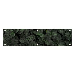 Leaves Plant Foliage Green Banner And Sign 4  X 1  by Cemarart