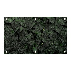 Leaves Plant Foliage Green Banner And Sign 5  X 3  by Cemarart