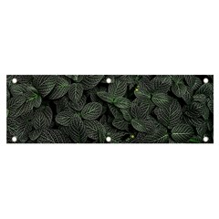 Leaves Plant Foliage Green Banner And Sign 6  X 2  by Cemarart