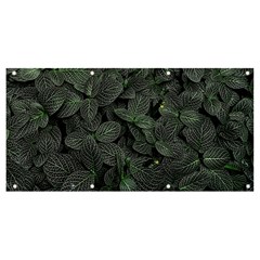 Leaves Plant Foliage Green Banner And Sign 8  X 4  by Cemarart