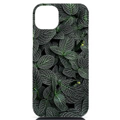 Leaves Plant Foliage Green Iphone 14 Plus Black Uv Print Pc Hardshell Case by Cemarart