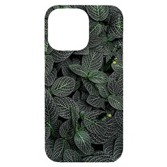 Leaves Plant Foliage Green Iphone 14 Pro Max Black Uv Print Pc Hardshell Case by Cemarart