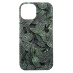 Leaves Plant Foliage Green iPhone 15 Black UV Print PC Hardshell Case Front