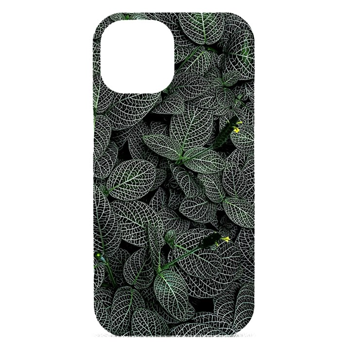 Leaves Plant Foliage Green iPhone 15 Black UV Print PC Hardshell Case