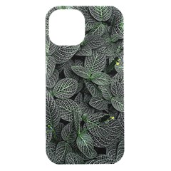 Leaves Plant Foliage Green Iphone 15 Plus Black Uv Print Pc Hardshell Case by Cemarart