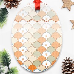 Shells Pattern Oval Ornament (two Sides)