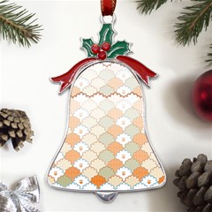 Shells Pattern Metal Holly Leaf Bell Ornament