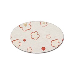 Floral Pattern Sticker Oval (100 Pack) by designsbymallika