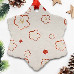 Floral Pattern Snowflake Ornament (two Sides)