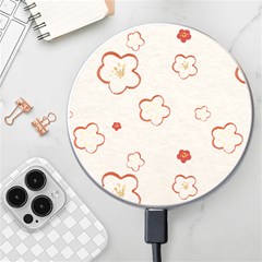 Floral Pattern Wireless Fast Charger(white) by designsbymallika