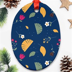 Cute Korean Pattern Oval Ornament (two Sides)