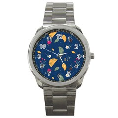 Cute Korean Pattern Sport Metal Watch by designsbymallika