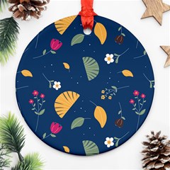 Cute Korean Pattern Round Ornament (two Sides)