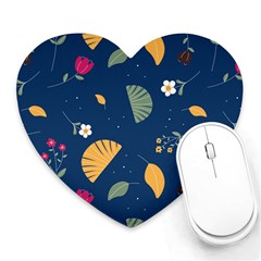 Cute Korean Pattern Heart Mousepad by designsbymallika