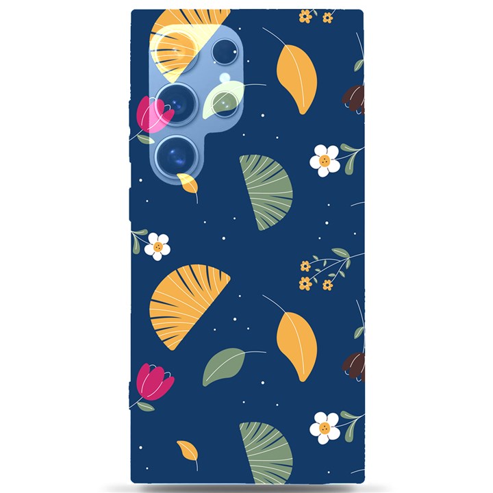 Cute Korean Pattern Samsung Galaxy S24 Ultra 6.9 Inch Black TPU UV Case