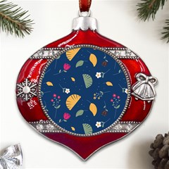 Cute Korean Pattern Metal Snowflake And Bell Red Ornament