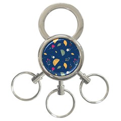 Cute Korean Pattern 3-ring Key Chain by designsbymallika