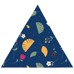 Cute Korean Pattern Wooden Puzzle Triangle by designsbymallika