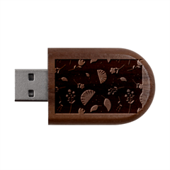 Cute Korean Pattern Wood Oval Usb Flash Drive by designsbymallika