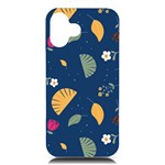 Cute Korean Pattern iPhone 16 Plus Black UV Print PC Hardshell Case Front