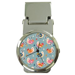 Cute Bird Pattern Money Clip Watches by designsbymallika