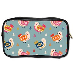 Cute Bird Pattern Toiletries Bag (two Sides) by designsbymallika