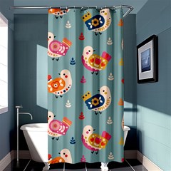 Cute Bird Pattern Shower Curtain 36  X 72  (stall)  by designsbymallika