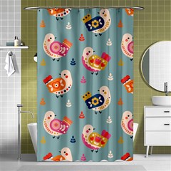 Cute Bird Pattern Shower Curtain 48  X 72  (small)  by designsbymallika