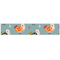 Cute Bird Pattern Large Premium Plush Fleece Scarf 